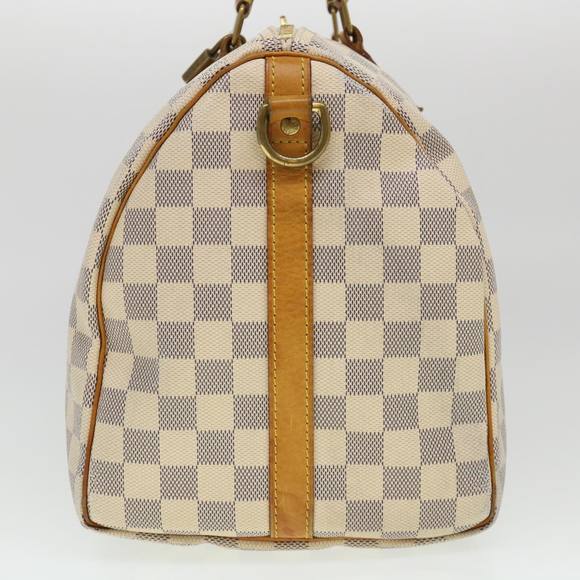 LOUIS VUITTON Damier Azur Speedy Bandouliere 35 Hand Bag N41002 LV Auth 39036 - Picture 3 of 16